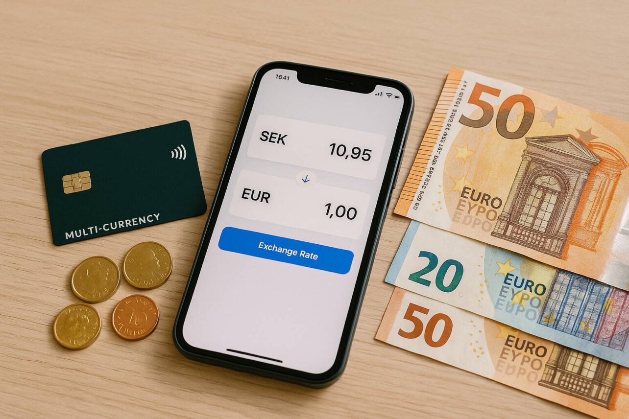 Hitta bästa sättet att växla till euro 2025. Jämför digitala tjänster med banker, undvik dolda avgifter och få mest valuta för dina svenska kronor.